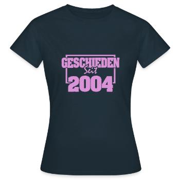 Scheidung 2004 - Frauen T-Shirt - Navy - Vorne - AI Model Female 172 dark (172cm)