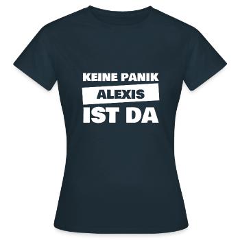 Vorname Alexis - Frauen T-Shirt - Navy - Vorne - AI Model Female 172 dark (172cm)