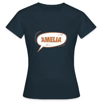 Amelia Amelia - Frauen T-Shirt - Navy - Vorne - AI Model Female 172 dark (172cm)
