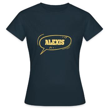 Vorname Alexis - Frauen T-Shirt - Navy - Vorne - AI Model Female 172 dark (172cm)