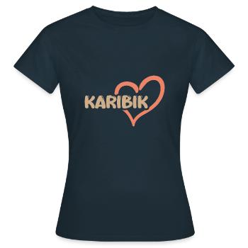 Cadeau pour les Caraïbes - T-shirt Femme - marine - Devant - AI Model Female 172 dark (172cm)