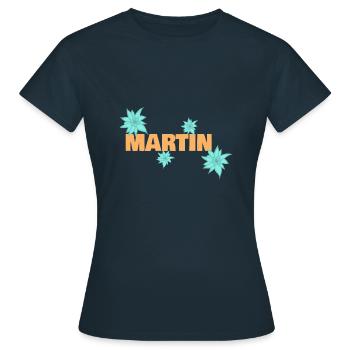 Martin - Frauen T-Shirt - Navy - Vorne - AI Model Female 172 dark (172cm)