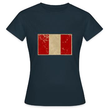 Peru - Frauen T-Shirt - Navy - Vorne - AI Model Female 172 dark (172cm)