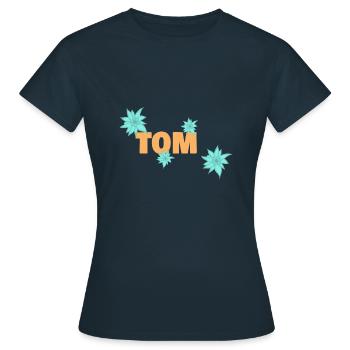 Prénom Tom - T-shirt Femme - marine - Devant - AI Model Female 172 dark (172cm)