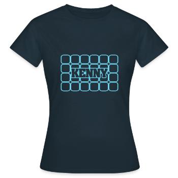 Nom d’homme Kenny - T-shirt Femme - marine - Devant - AI Model Female 172 dark (172cm)