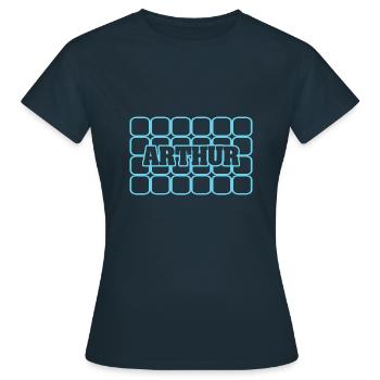 Arthur - Frauen T-Shirt - Navy - Vorne - AI Model Female 172 dark (172cm)