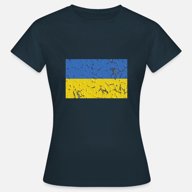 Ukraine - Dame-T-shirt - marineblå