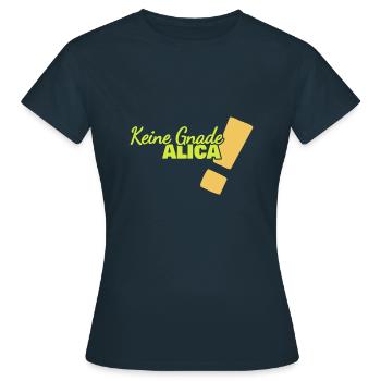 Alica comme drôle - T-shirt Femme - marine - Devant - AI Model Female 172 dark (172cm)