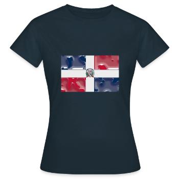 DomRep DominikanischeRepublik - Frauen T-Shirt - Navy - Vorne - AI Model Female 172 dark (172cm)