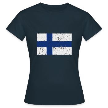 Finlande - T-shirt Femme - marine - Devant - AI Model Female 172 dark (172cm)