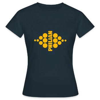 Inscription Philian - T-shirt Femme - marine - Devant - AI Model Female 172 dark (172cm)