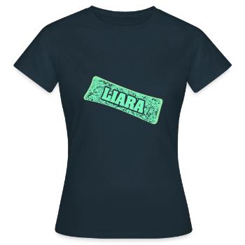 Name for Liara Birth name First name - Women's T-Shirt - navy - Front - AI Model Female 172 dark (172cm)