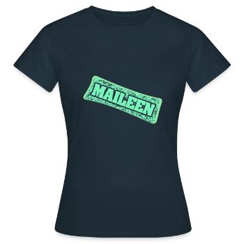 Nom: Maileen - T-shirt Femme - marine - Devant - AI Model Female 172 dark (172cm)