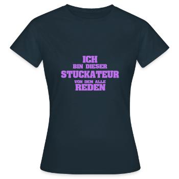 Occupation plasterer - Women's T-Shirt - navy - Front - AI Model Female 172 dark (172cm)