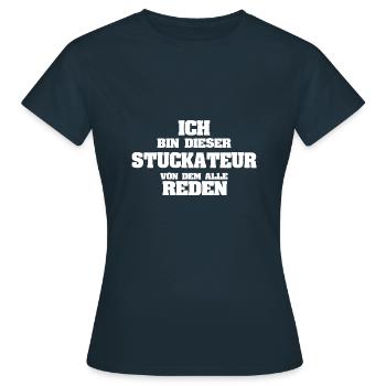 Plasterer as a profession - Women's T-Shirt - navy - Front - AI Model Female 172 dark (172cm)
