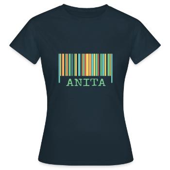 Bar code Anita - Women's T-Shirt - navy - Front - AI Model Female 172 dark (172cm)