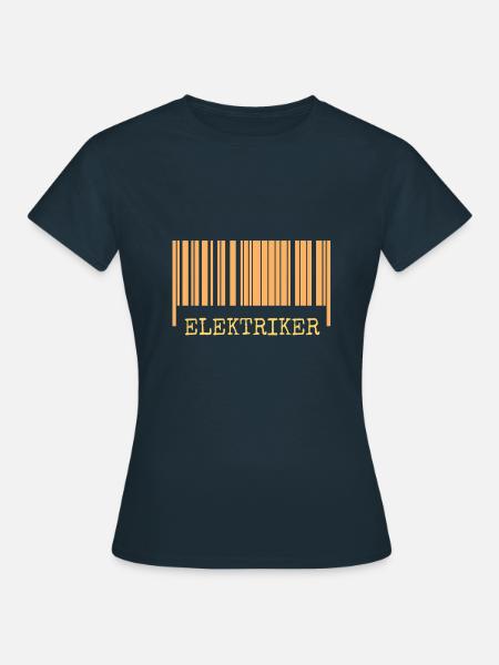 Strichcode ELEKTRIKER - Frauen T-Shirt - Navy