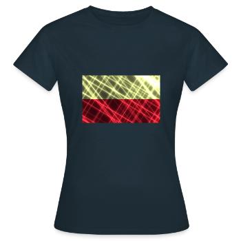Polen - Frauen T-Shirt - Navy - Vorne - AI Model Female 172 dark (172cm)