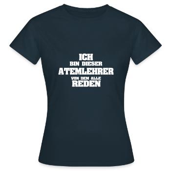 Instructeur de respiration professionnelle - T-shirt Femme - marine - Devant - AI Model Female 172 dark (172cm)