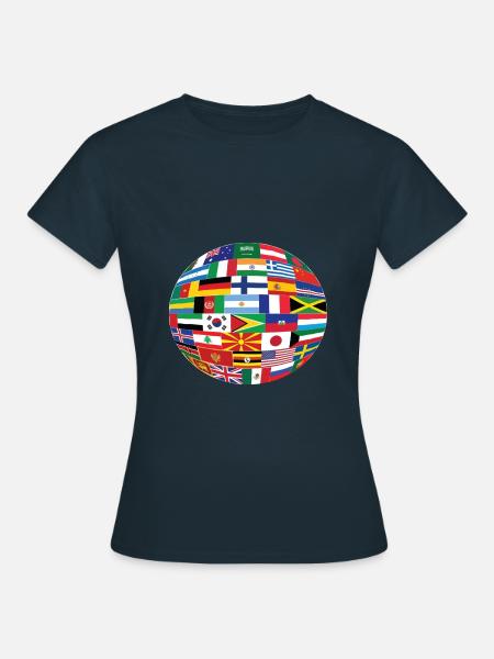 Flaggen der Welt - Frauen T-Shirt - Navy