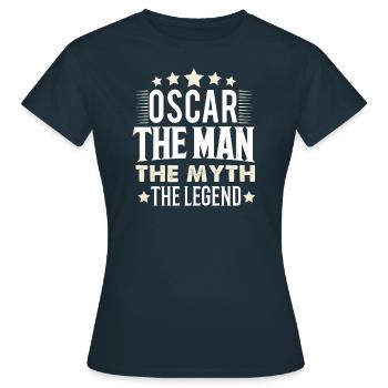 Oscar - Frauen T-Shirt - Navy - Vorne - AI Model Female 172 dark (172cm)