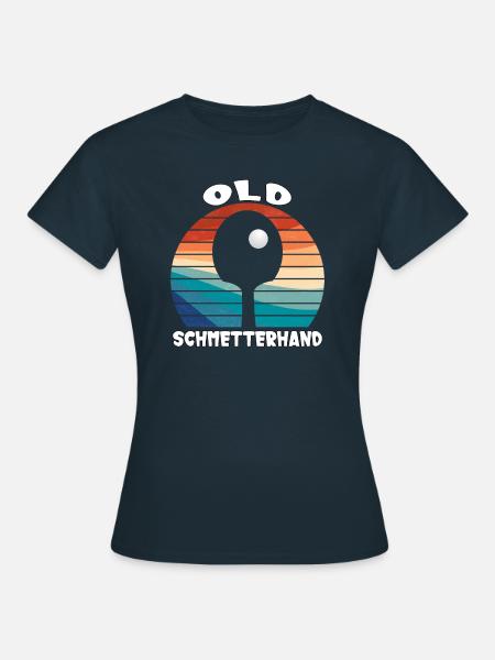 Old Schmetterhand Tischtennis Design - Frauen T-Shirt - Navy