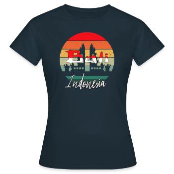 Bali - Indonesien - Frauen T-Shirt - Navy - Vorne - AI Model Female 172 dark (172cm)
