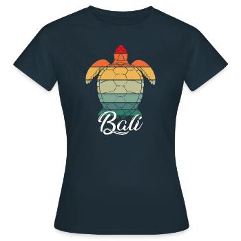 Bali - Indonesien - Schildkröte - Frauen T-Shirt - Navy - Vorne - AI Model Female 172 dark (172cm)