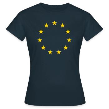 Drapeau pro-UE de l’Europe - T-shirt Femme - marine - Devant - AI Model Female 172 dark (172cm)