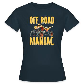 Offroad Maniac - Conception d’aventure en quad - T-shirt Femme - marine - Devant - AI Model Female 172 dark (172cm)