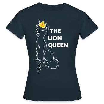 The lion queen reine lionne idée cadeau féministe - T-shirt Femme - marine - Devant - AI Model Female 172 dark (172cm)