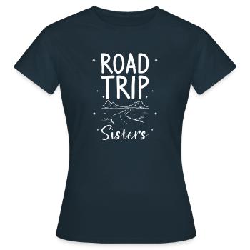 Road Trip Sisters Voyage d'été Amoureux de l'aventure - T-shirt Femme - marine - Devant - AI Model Female 172 dark (172cm)