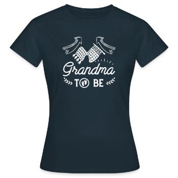 Grand-mère sera l’annonce de grossesse future - T-shirt Femme - marine - Devant - AI Model Female 172 dark (172cm)