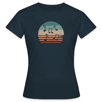 Retro Vintage Classic Composer Music Composing - Women's T-Shirt - navy - Front - AI Model Female 172 dark (172cm)