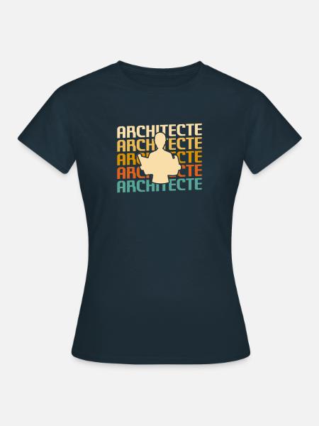 Retro Architecte Architecture Architectural - Frauen T-Shirt - Navy