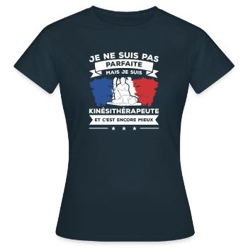 Je Ne Suis Pas Parfaite Mais Je Suis - T-shirt Femme - marine - Devant - AI Model Female 172 dark (172cm)