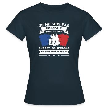 Je Ne Suis Pas Parfaite Mais Je Suis - T-shirt Femme - marine - Devant - AI Model Female 172 dark (172cm)