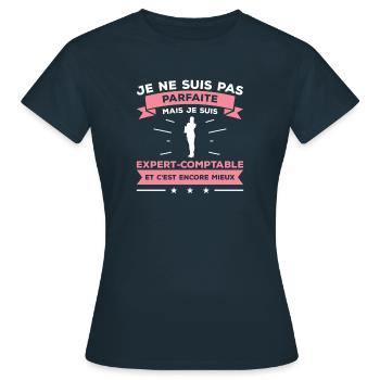 Je Ne Suis Pas Parfaite Mais Je Suis - T-shirt Femme - marine - Devant - AI Model Female 172 dark (172cm)