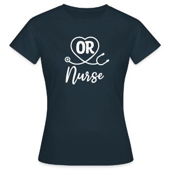 OP-Krankenschwester Medical RN OP-Krankenschwestern - Frauen T-Shirt - Navy - Vorne - AI Model Female 172 dark (172cm)