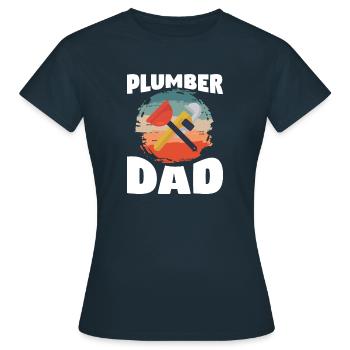 Klempner Papa Klempner - Frauen T-Shirt - Navy - Vorne - AI Model Female 172 dark (172cm)