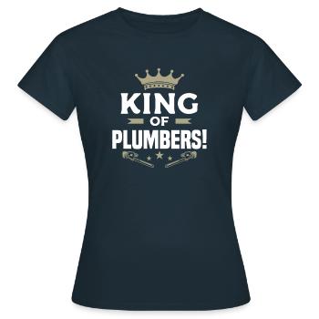König der Klempner Klempner Klempner - Frauen T-Shirt - Navy - Vorne - AI Model Female 172 dark (172cm)