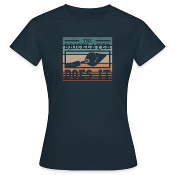 Le maçon le fait maçon maçon maçon - T-shirt Femme - marine - Devant - AI Model Female 172 dark (172cm)