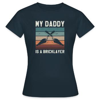 Mon papa est maçon maçon maçon maçon - T-shirt Femme - marine - Devant - AI Model Female 172 dark (172cm)