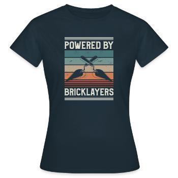 Powered By Bricklayers Bricklaying Bricklayer - Women's T-Shirt - navy - Front - AI Model Female 172 dark (172cm)