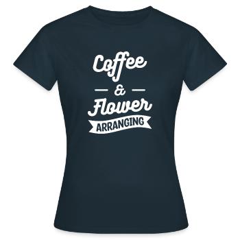 Kaffee & Blumen Floristik Floristik Floristik - Frauen T-Shirt - Navy - Vorne - AI Model Female 172 dark (172cm)
