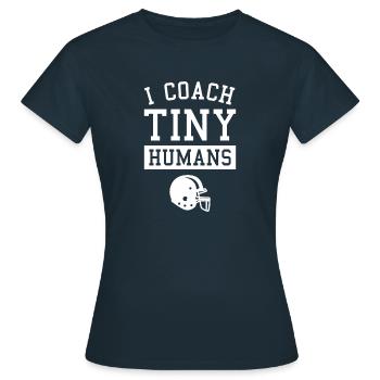 I Coach Tiny Humans Coaching Baseball Coaches - Women's T-Shirt - navy - Front - AI Model Female 172 dark (172cm)