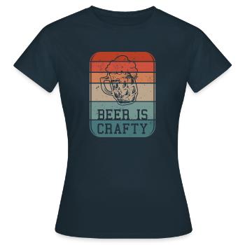 Bier ist handwerklich Brauen Brauen Brauen - Frauen T-Shirt - Navy - Vorne - AI Model Female 172 dark (172cm)