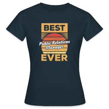 Vintage Best Public Relations Manager Ever - Women's T-Shirt - navy - Front - AI Model Female 172 dark (172cm)