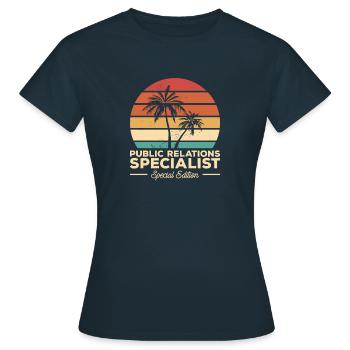 Vintage Public Relations Specialist Special - Women's T-Shirt - navy - Front - AI Model Female 172 dark (172cm)