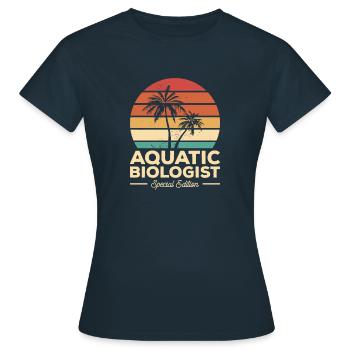 Vintage Aquatic Biologist Special Edition Biology - Women's T-Shirt - navy - Front - AI Model Female 172 dark (172cm)